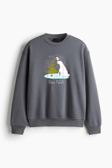 Buon Natale Polar Bear Penguin Christmas Regular Fit Printed Sweatshirt  image 0