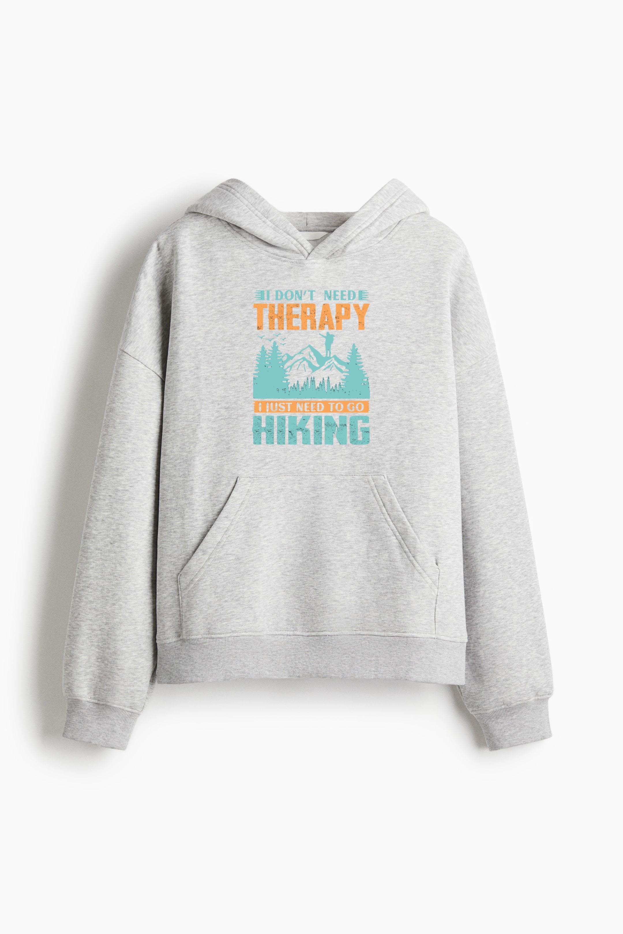 Man Hiking Relaxed Artistic Loose-Fit Printed Hoodie image 3