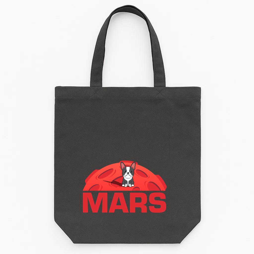 First Dog On Mars Space Tote Canvas Bag image 0