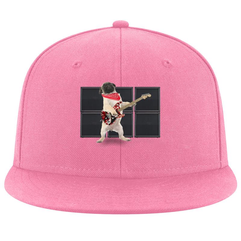 Cool Pug Rocker Dog With Guitar Cap image 0