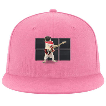 Cool Pug Rocker Dog With Guitar Cap image 0