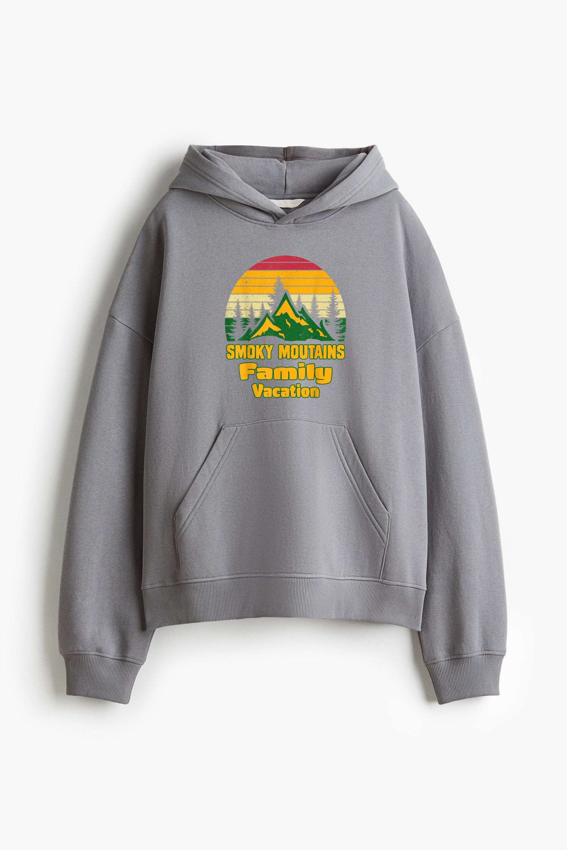 Family Vacation Hiking Camping Loose-Fit Printed Hoodie image 2