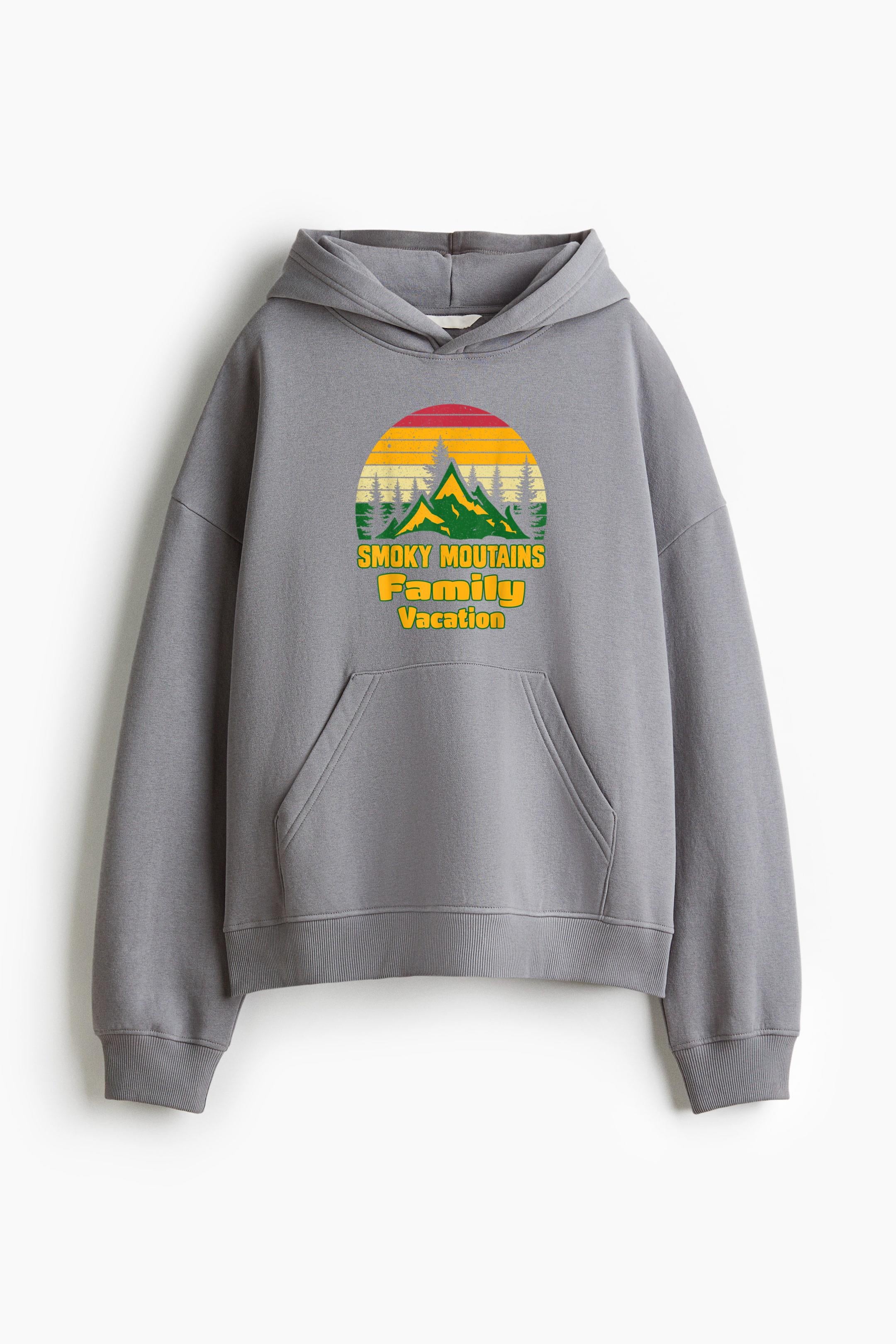 Family Vacation Hiking Camping Loose-Fit Printed Hoodie image 2