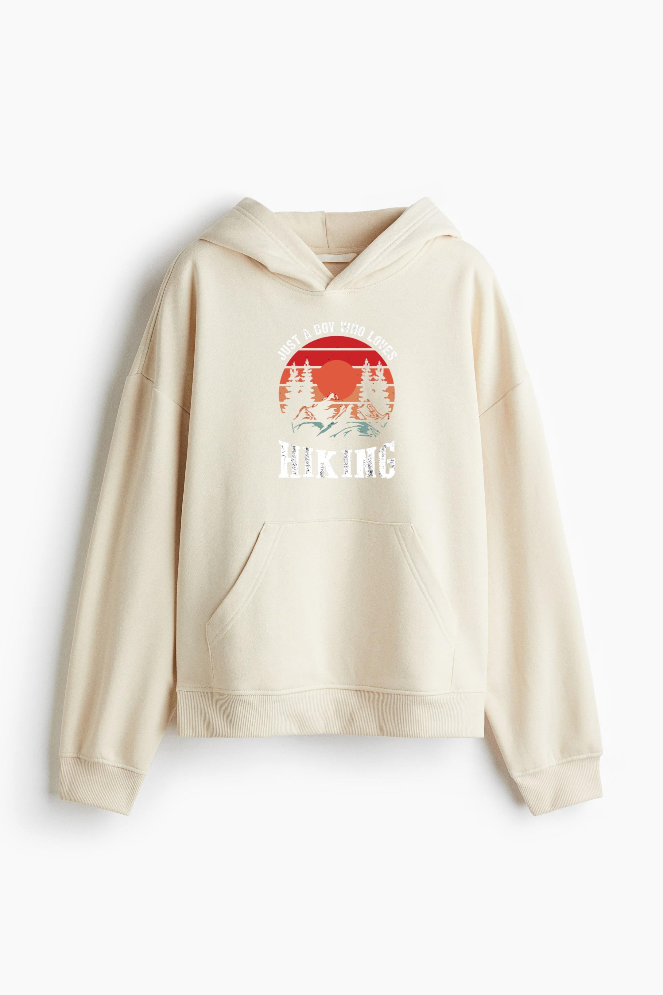 Nature Hiking Energetic Flat Loose-Fit Printed Hoodie image 0