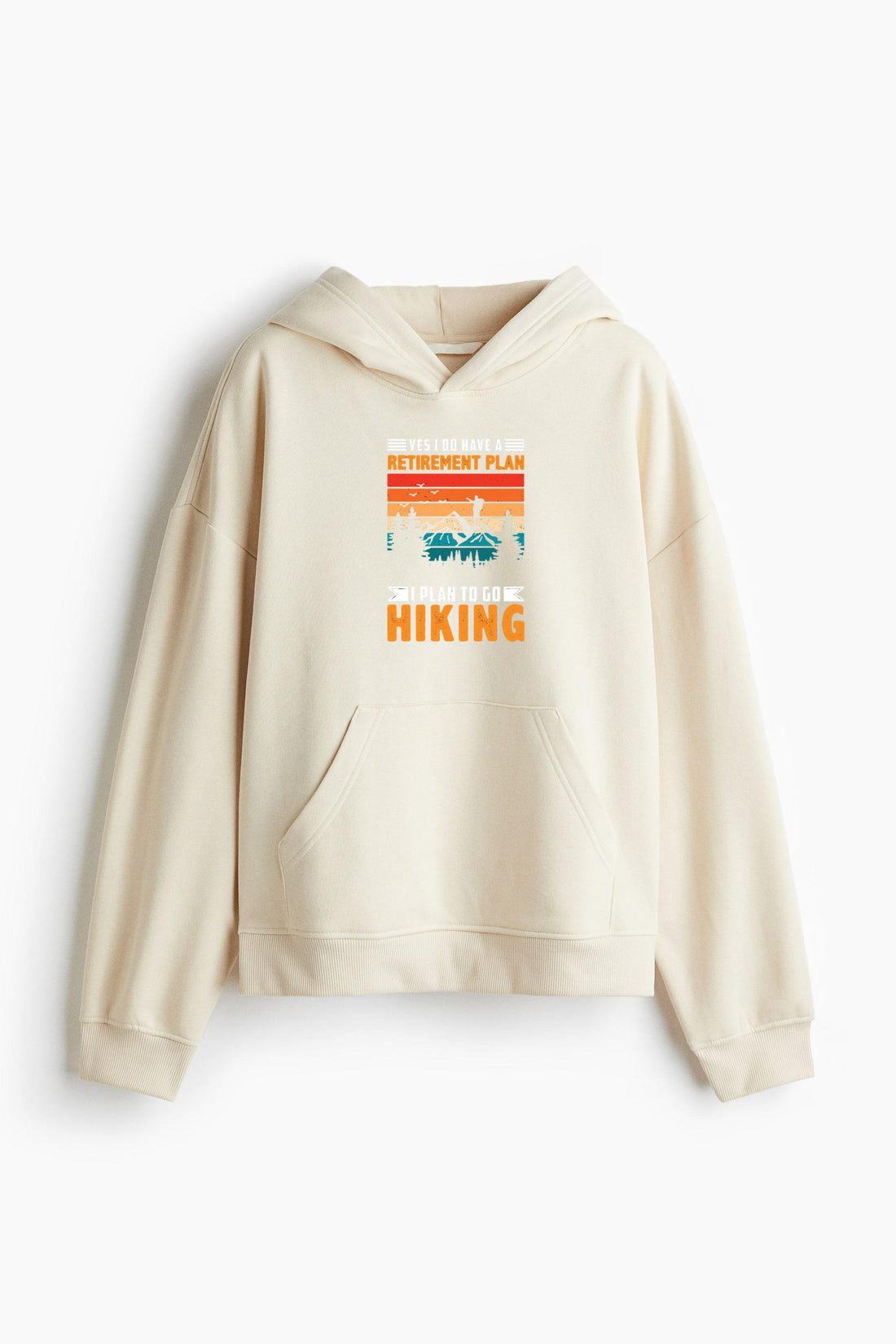Hiker Hiking Focused Minimal Loose-Fit Printed Hoodie image 0