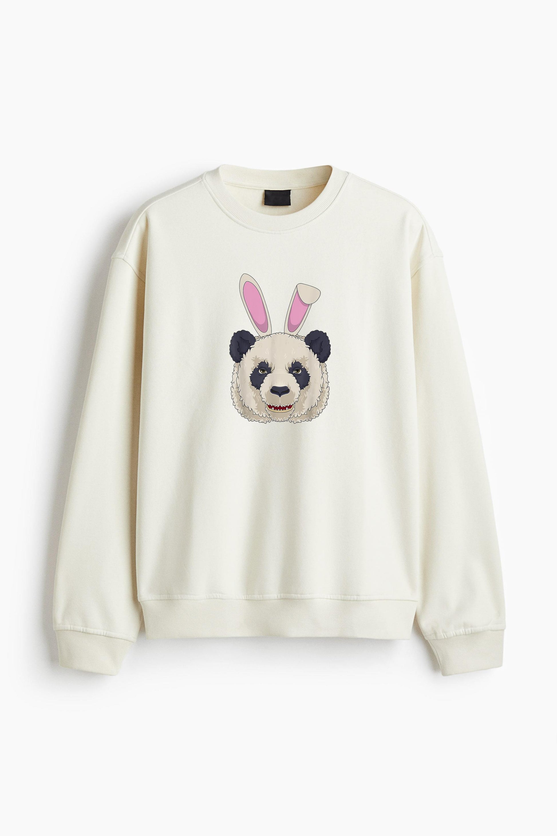 Easter Bunny Panda Bear Rabbit Ears Regular Fit Printed Sweatshirt  image 2