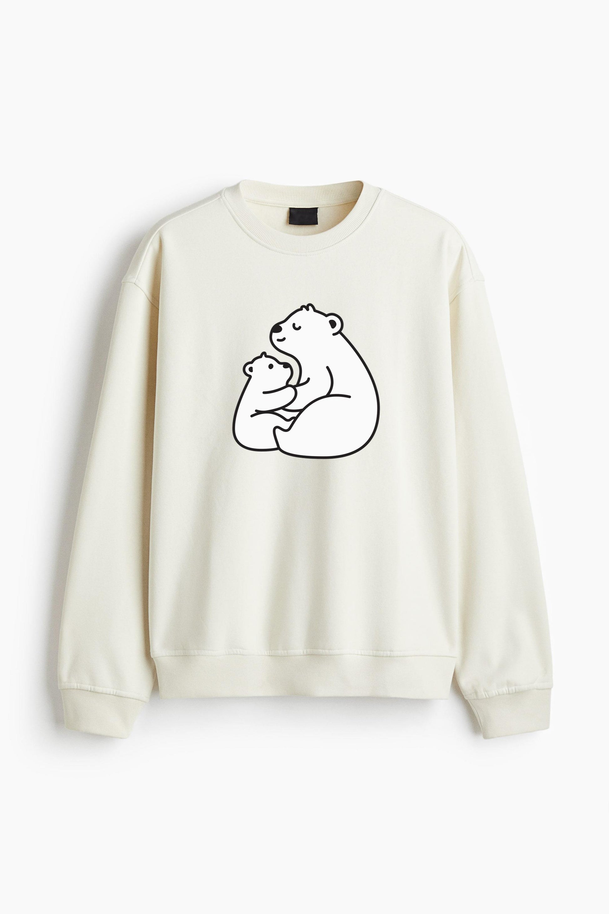 Cute Polar Bear Family Design Regular Fit Printed Sweatshirt  image 2