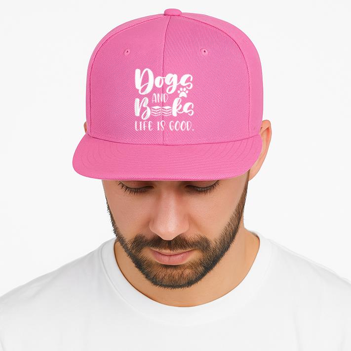 Books And Dogs Life Is Good Cap image 3