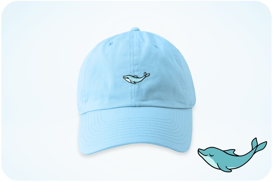 Ocean-themed Dolphin Adoption Baseball Cap