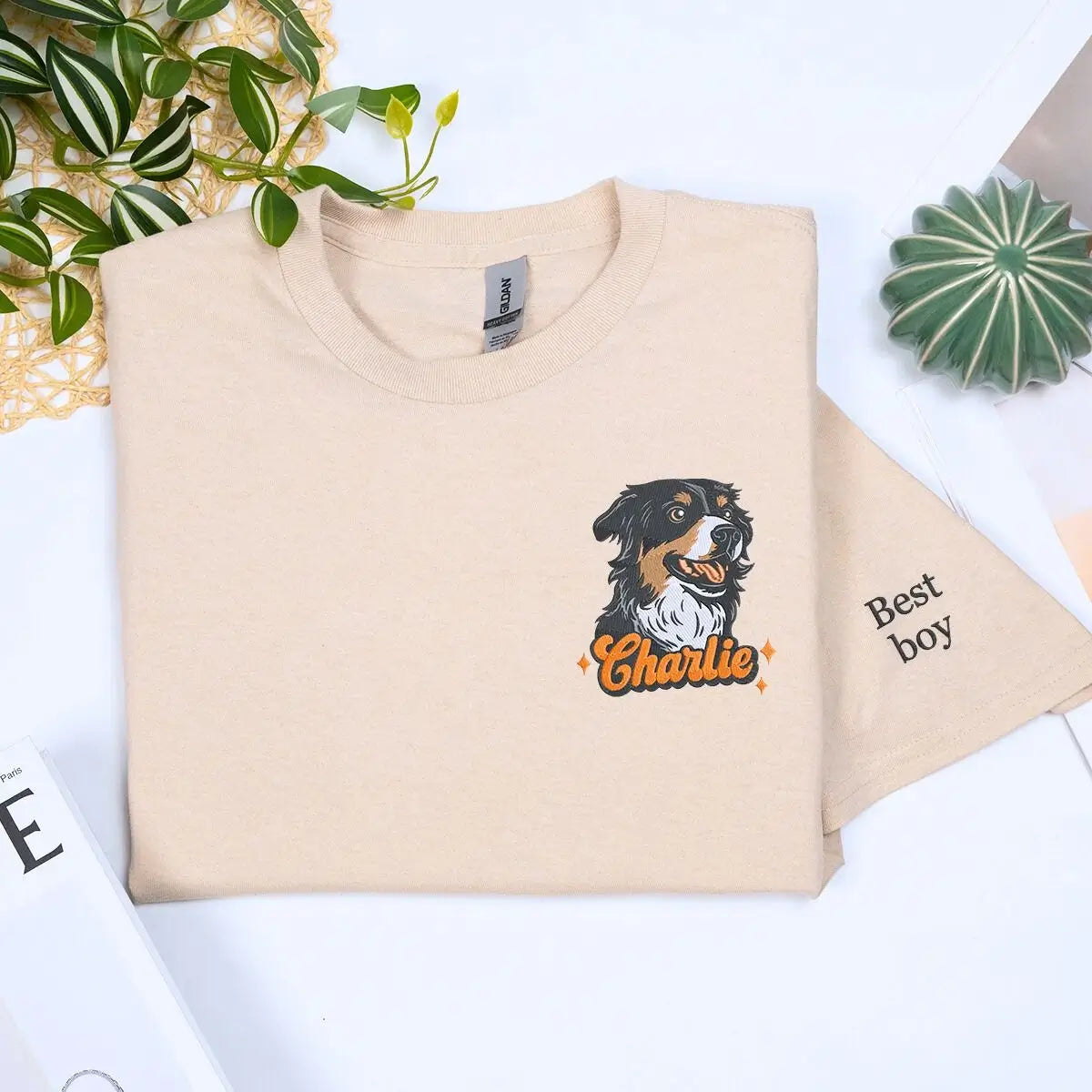Personalized Dog Face Portrait T-Shirt | Custom Pet Lover Tee