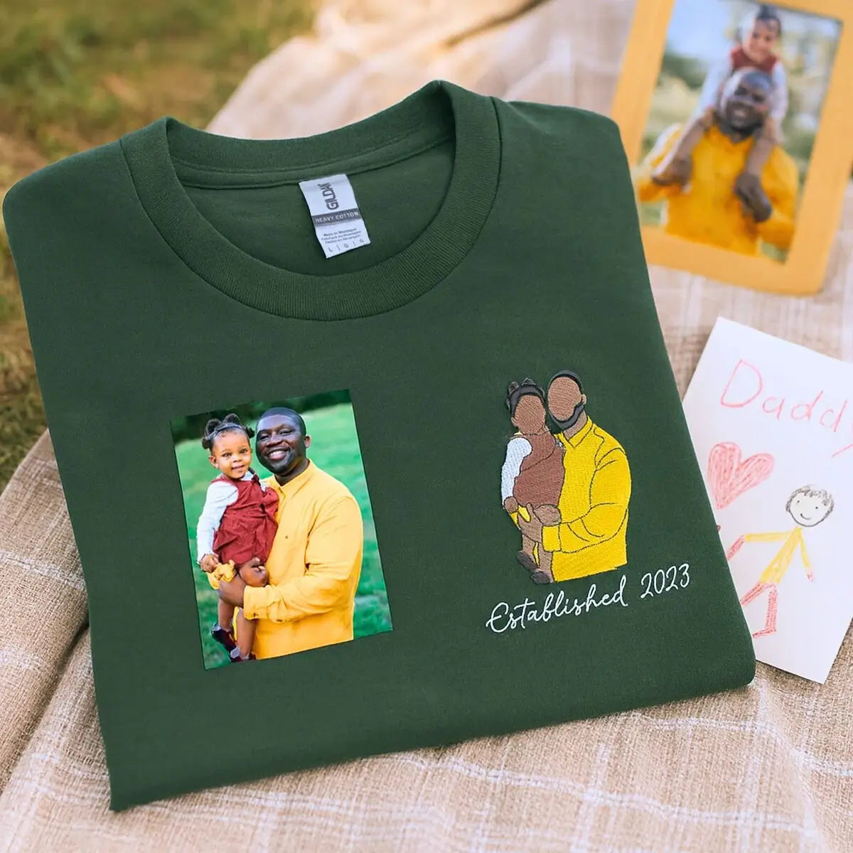 Personalized Dad and Daughter Photo Shirts - Heartfelt Gift for Fathers Day