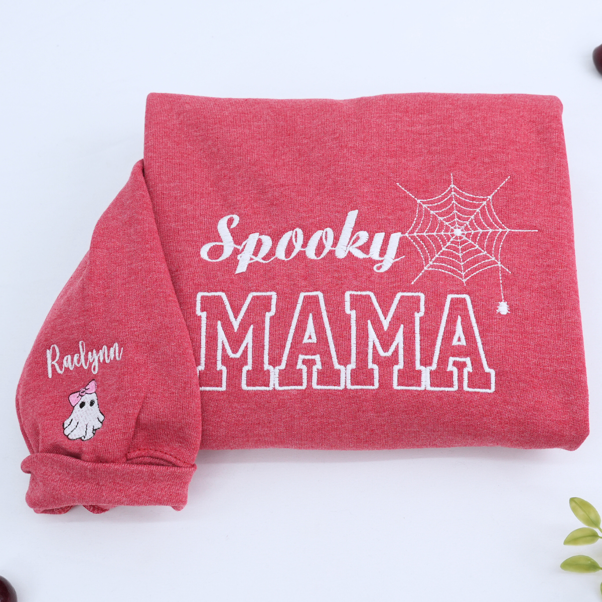 Spooky Mama Halloween Embroidered Sweatshirt - Personalized Gift