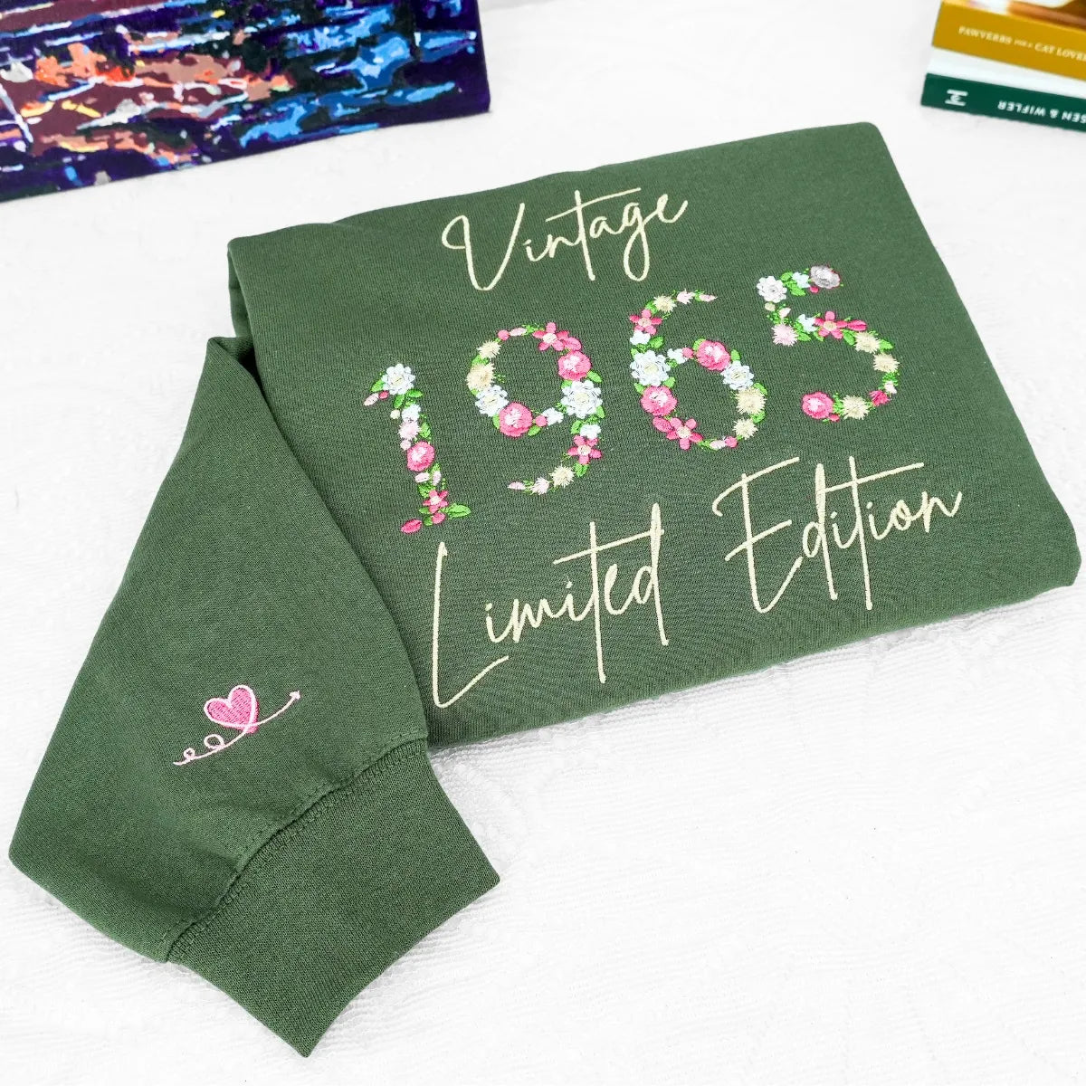 Vintage Floral Custom Year Shirt - Personalized Birthday Gift
