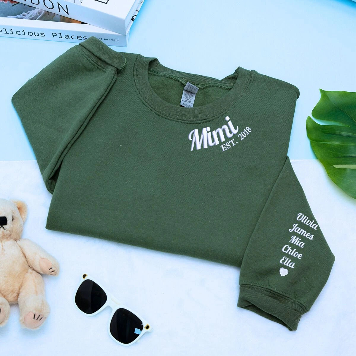 Personalized Grandkids Names Gigi EST Sweatshirt or Hoodie