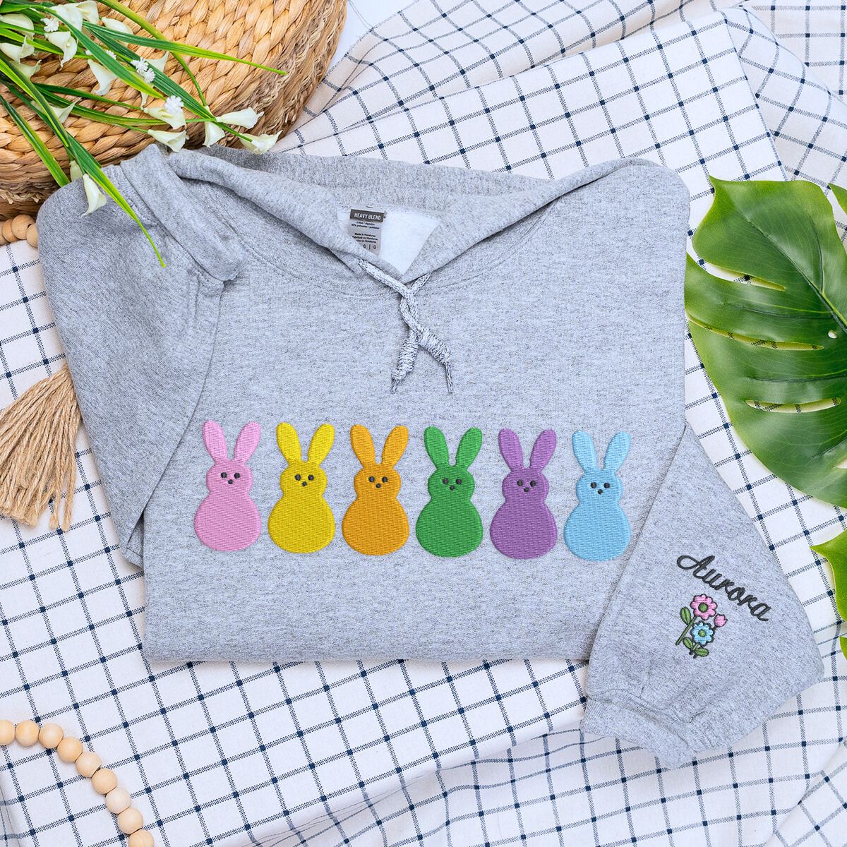 Embroidered Bunny Sweater or Pullover, Easter Gift