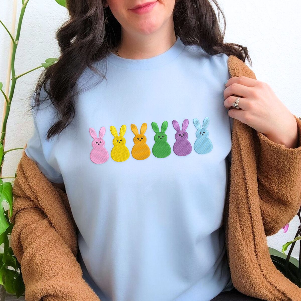Embroidered Bunny Sweater or Pullover, Easter Gift