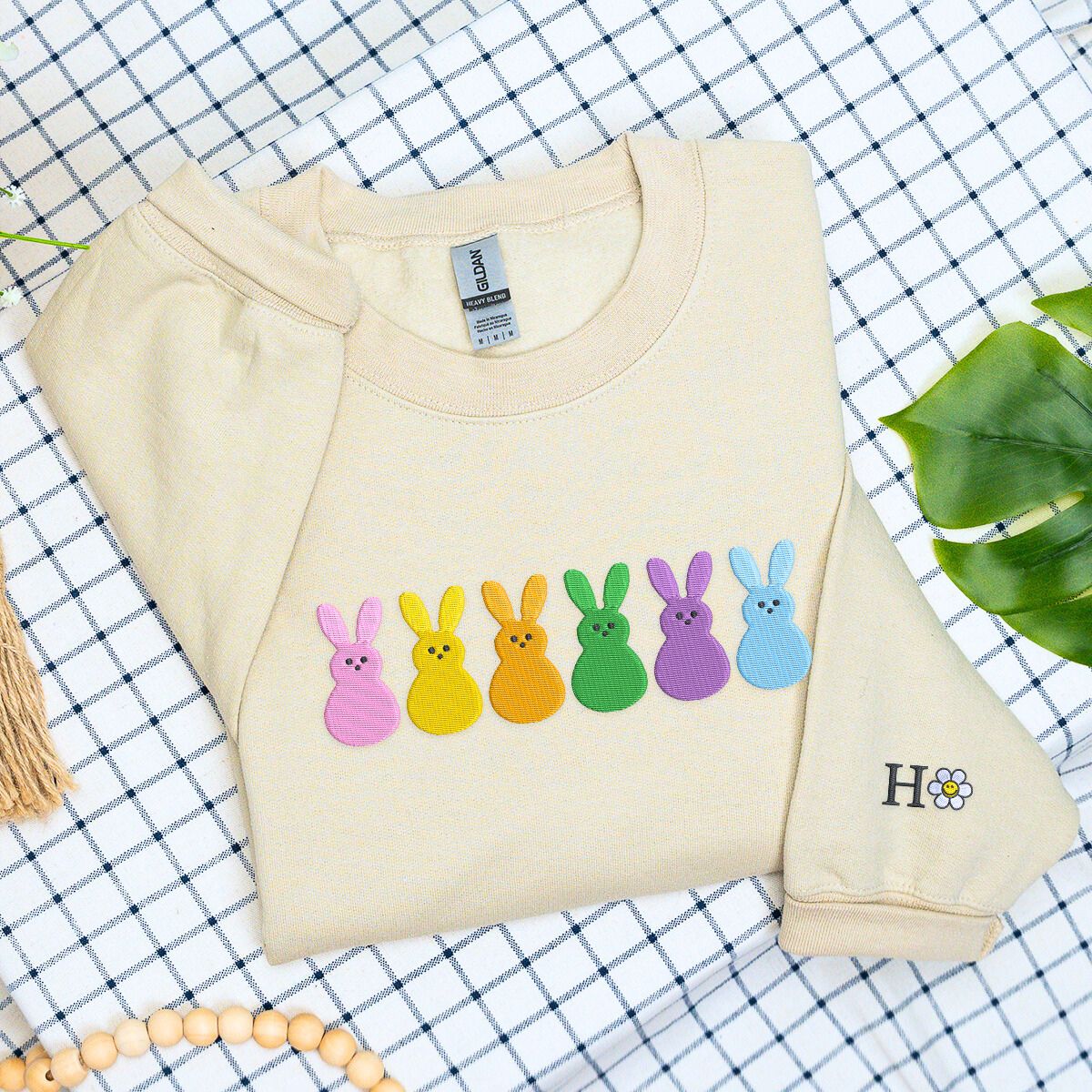 Embroidered Bunny Sweater or Pullover, Easter Gift