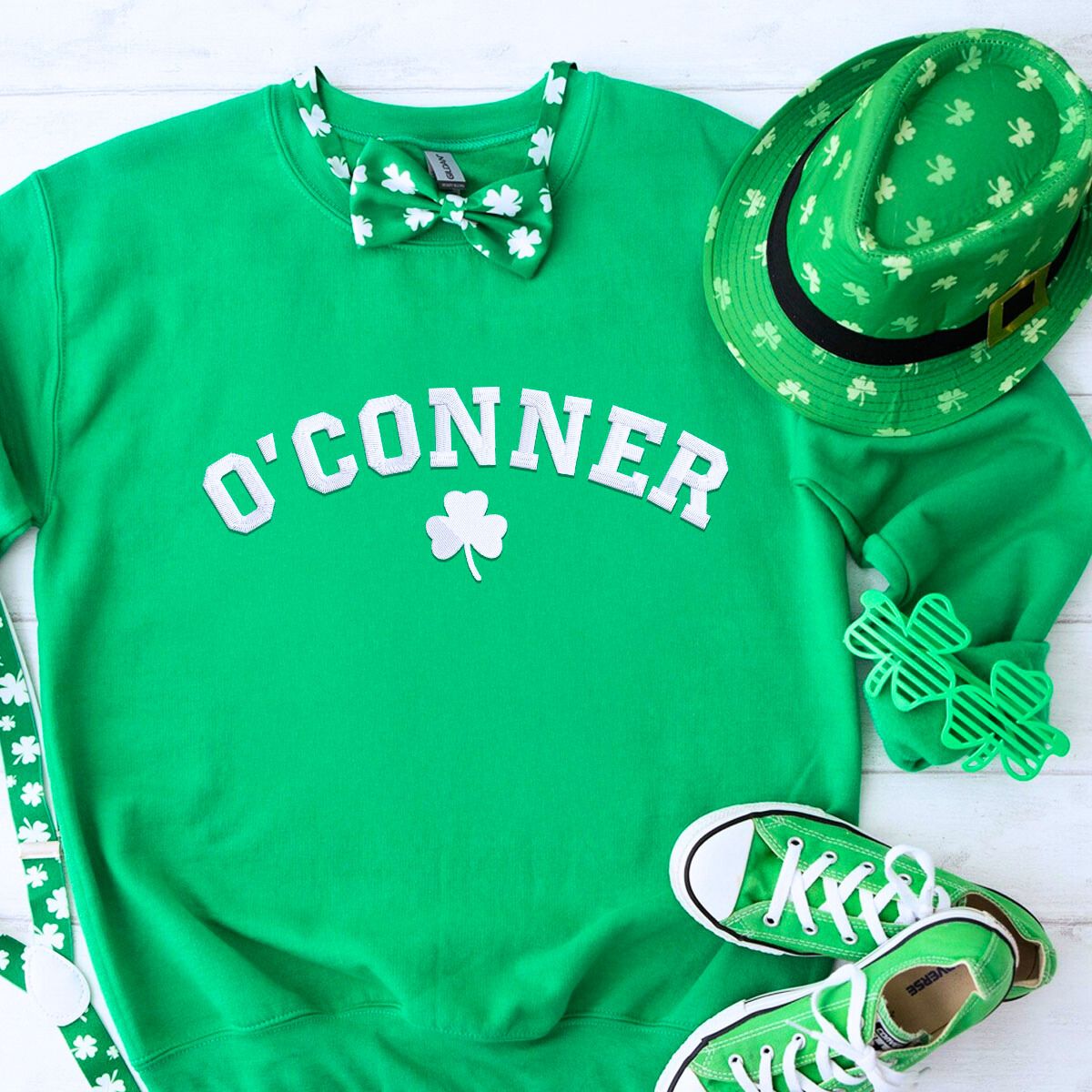 Custom Irish Heritage Embroidered Sweatshirt for St Patricks Day