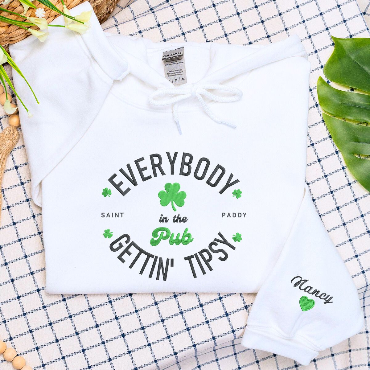 St. Patricks Day Everybody in the Pub Sweatshirt/Hoodie - Custom Embroidered Gift