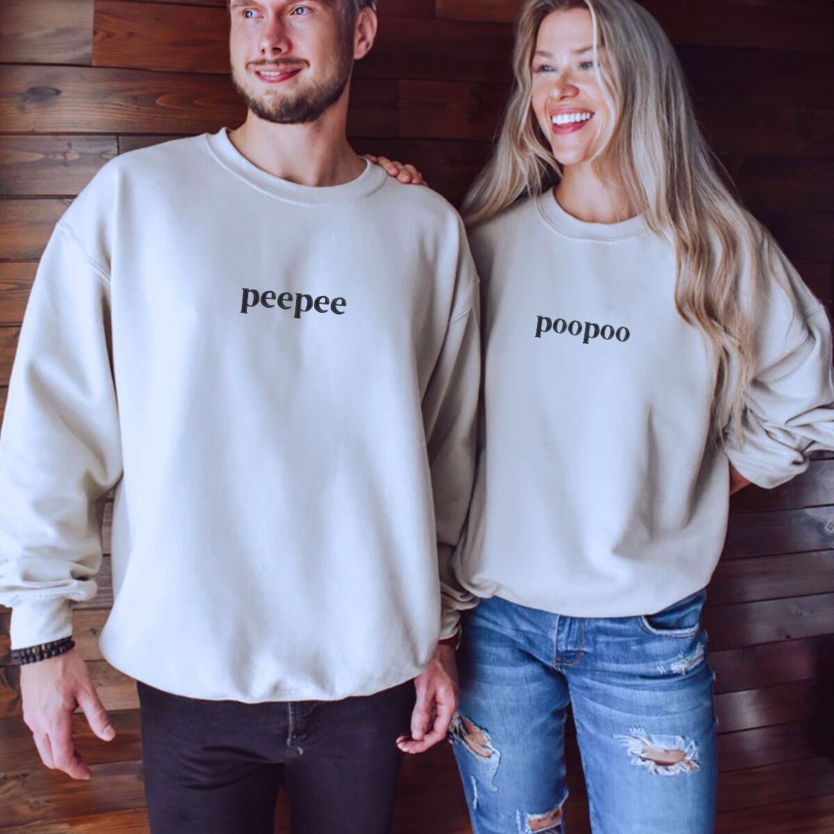 Funny Embroidered Couple Hoodies or Sweatshirts, Humorous Valentines Day Gift