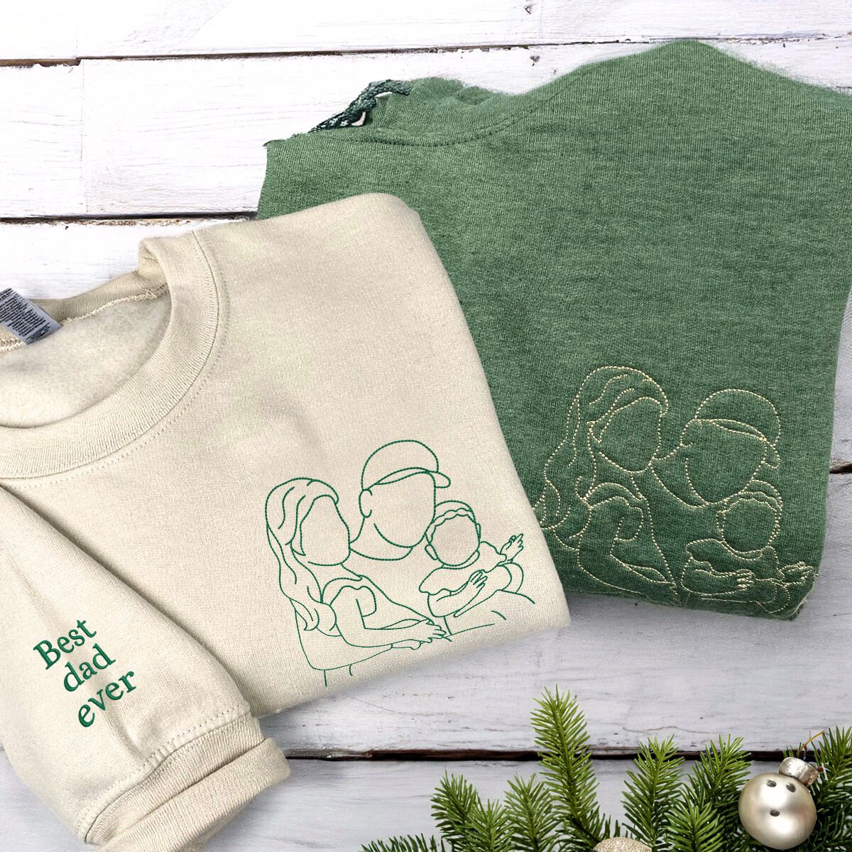 Embroidered Portrait Dad Multi-Pack Sweatshirts & Hoodies Set