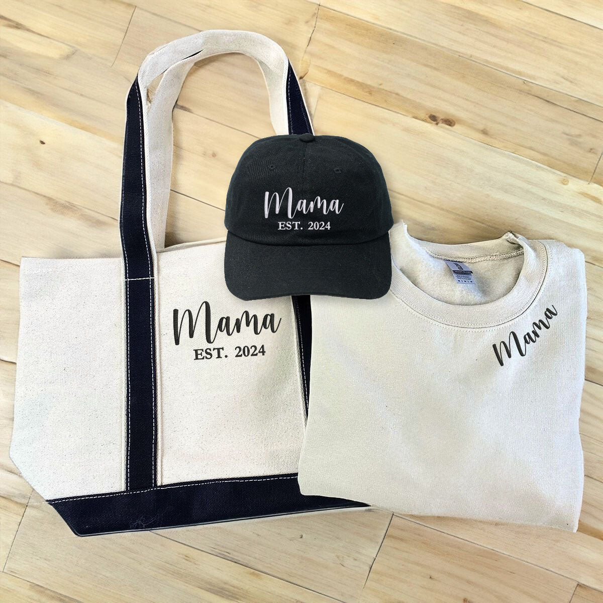 ComfyMamaSweatshirt, Hat & Tote Trio Set for Stylish Comfort