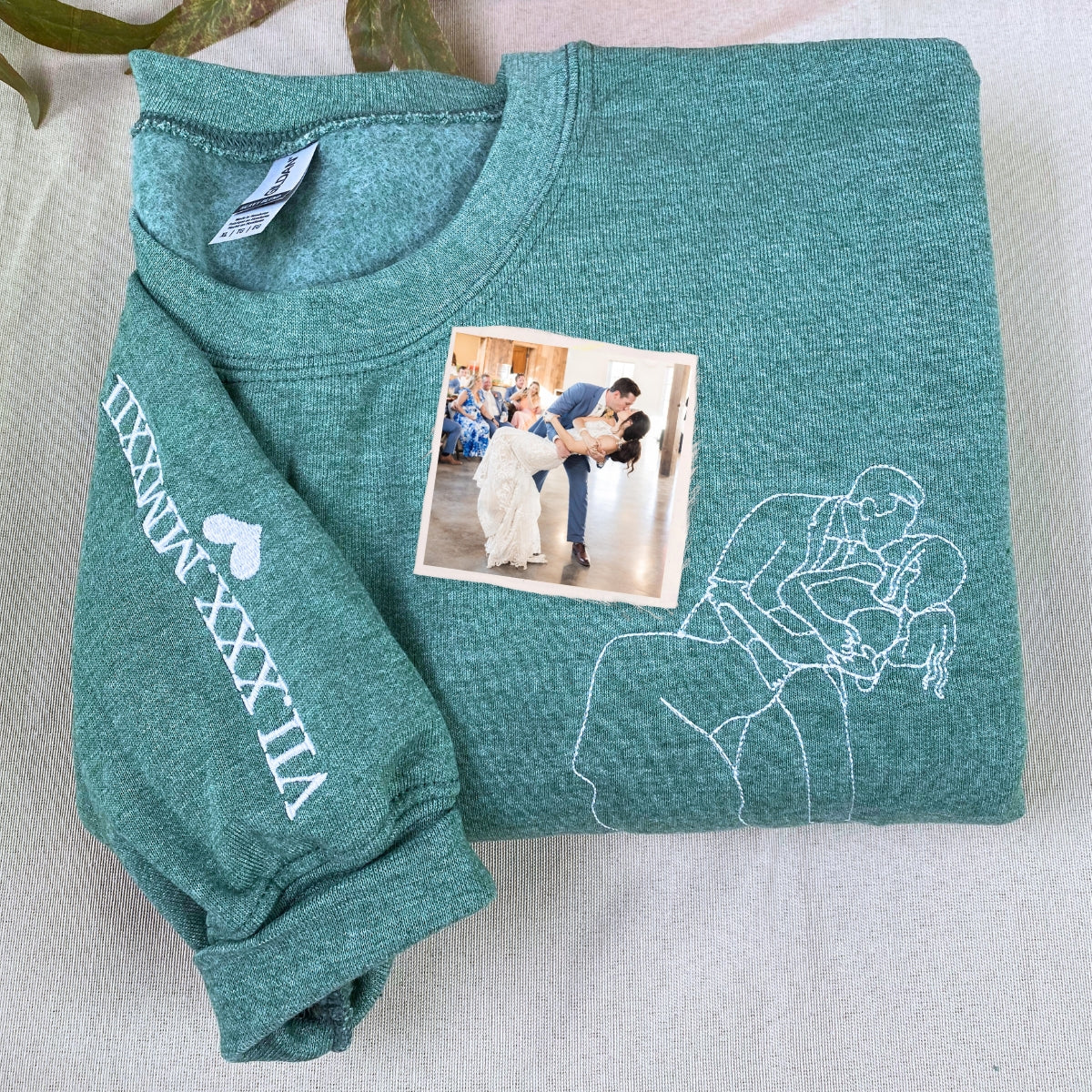Embroidered Pairing Sweatshirts & Tote Bag Set