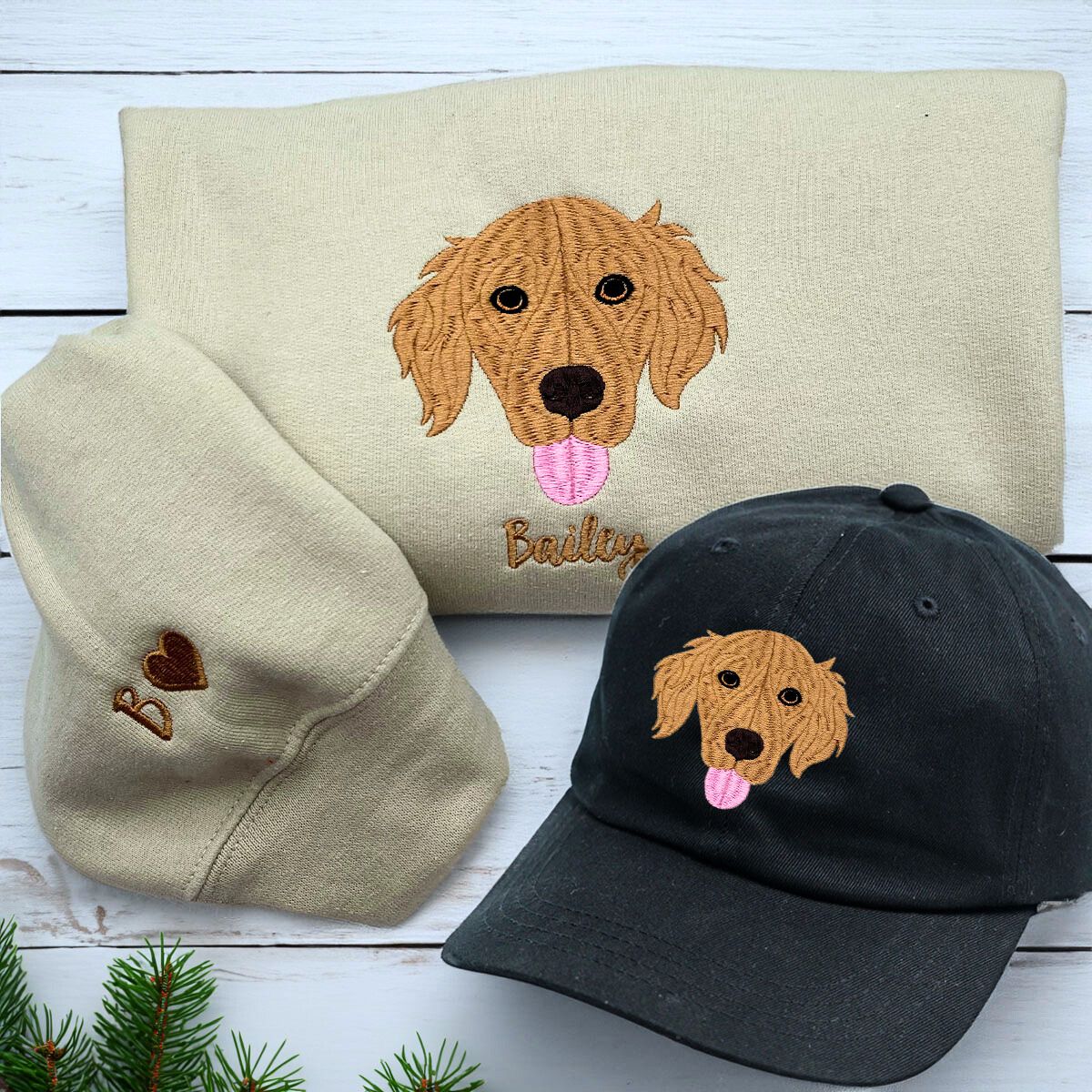 Pet Lovers Embroidered Sweatshirt & Hat Set
