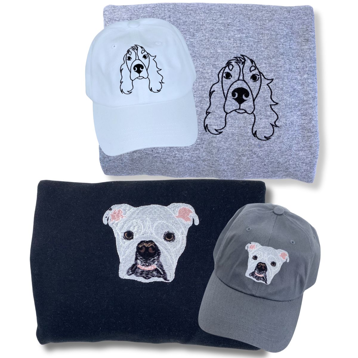 Dog Lover Embroidered Sweatshirt, Hat & Tote Bag Set