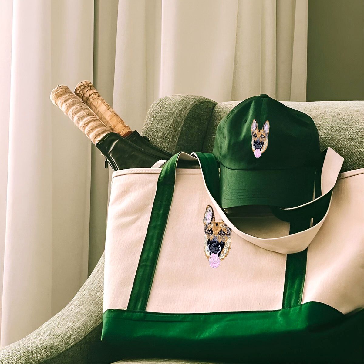 Dog Lover Combo: Embroidered Hat & Tote Set – Premium Gear for Enthusiasts