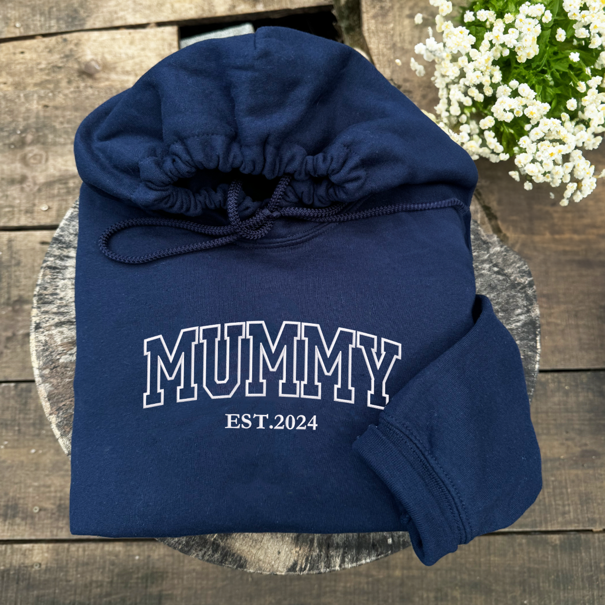 Personalized Embroidered Mummy Hoodie or Sweatshirt with Kids Names