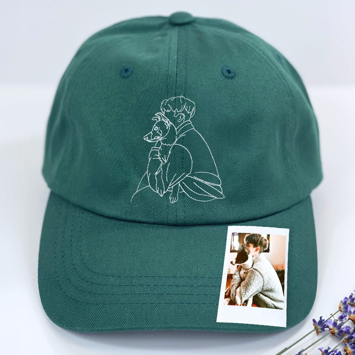Personalized Dog Dad Portrait Hat | Custom Embroidered Gift