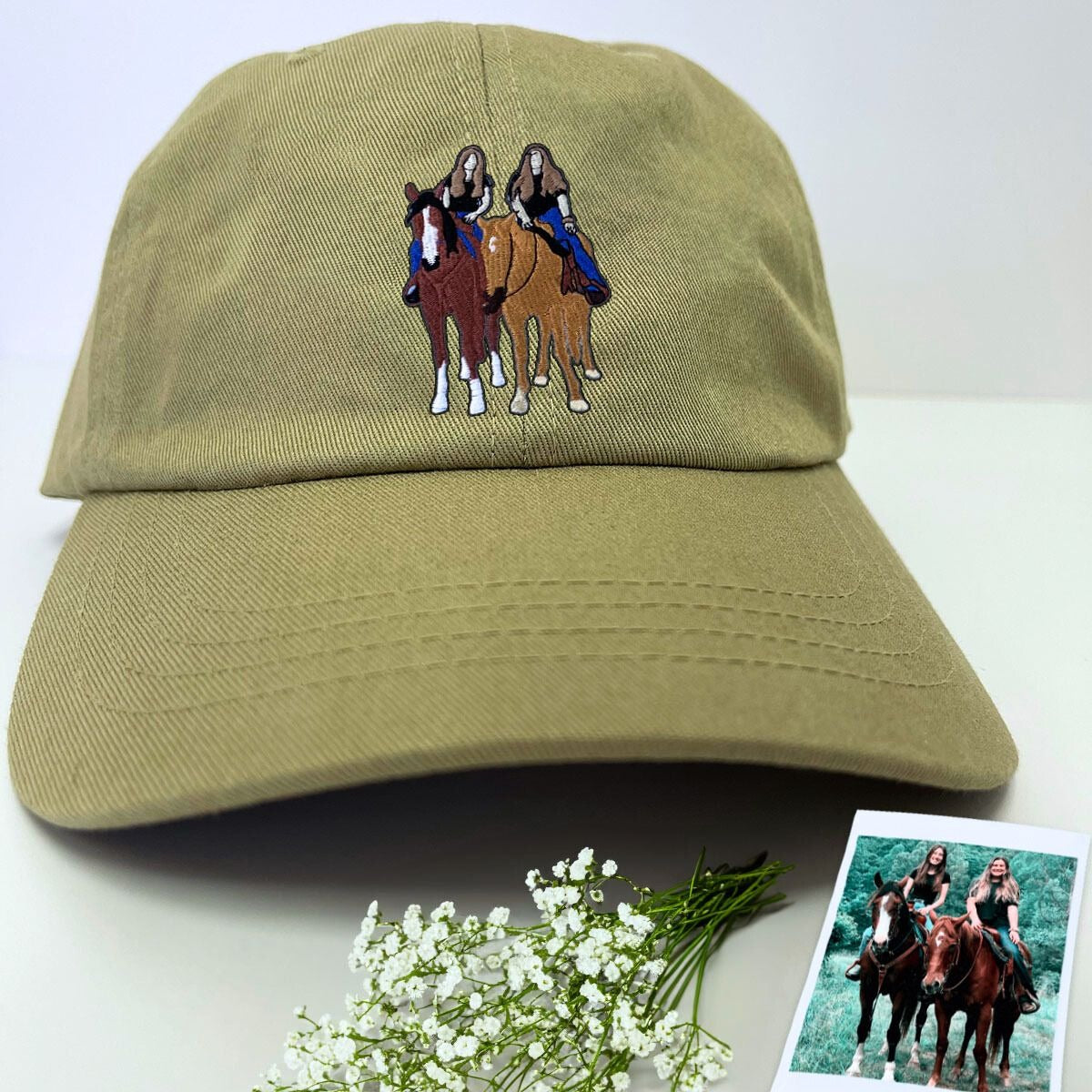 Custom Embroidered Horse Mom Hat - Personalized Equestrian Gift