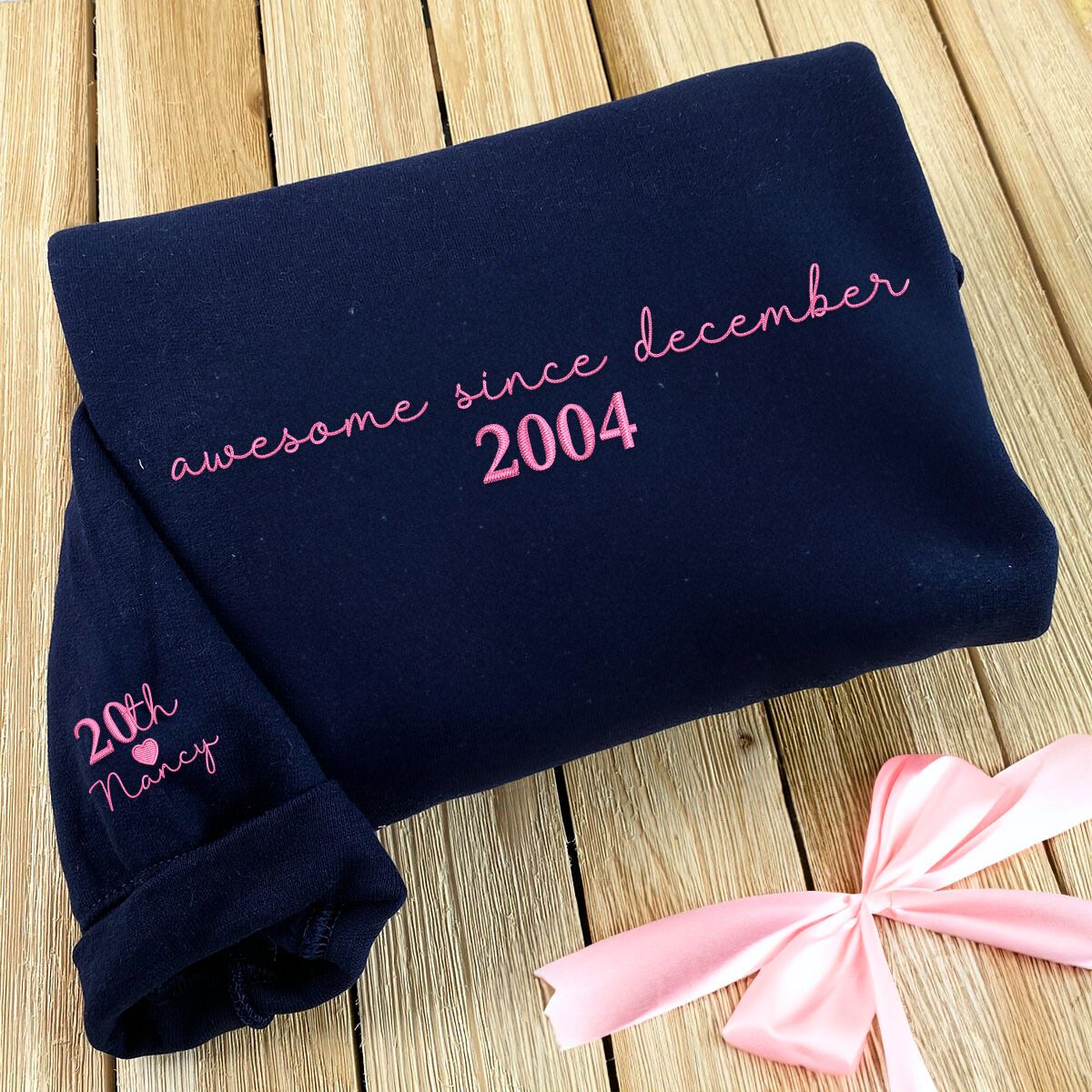 Personalized Birthday Embroidered Shirt - Unique Gift Idea