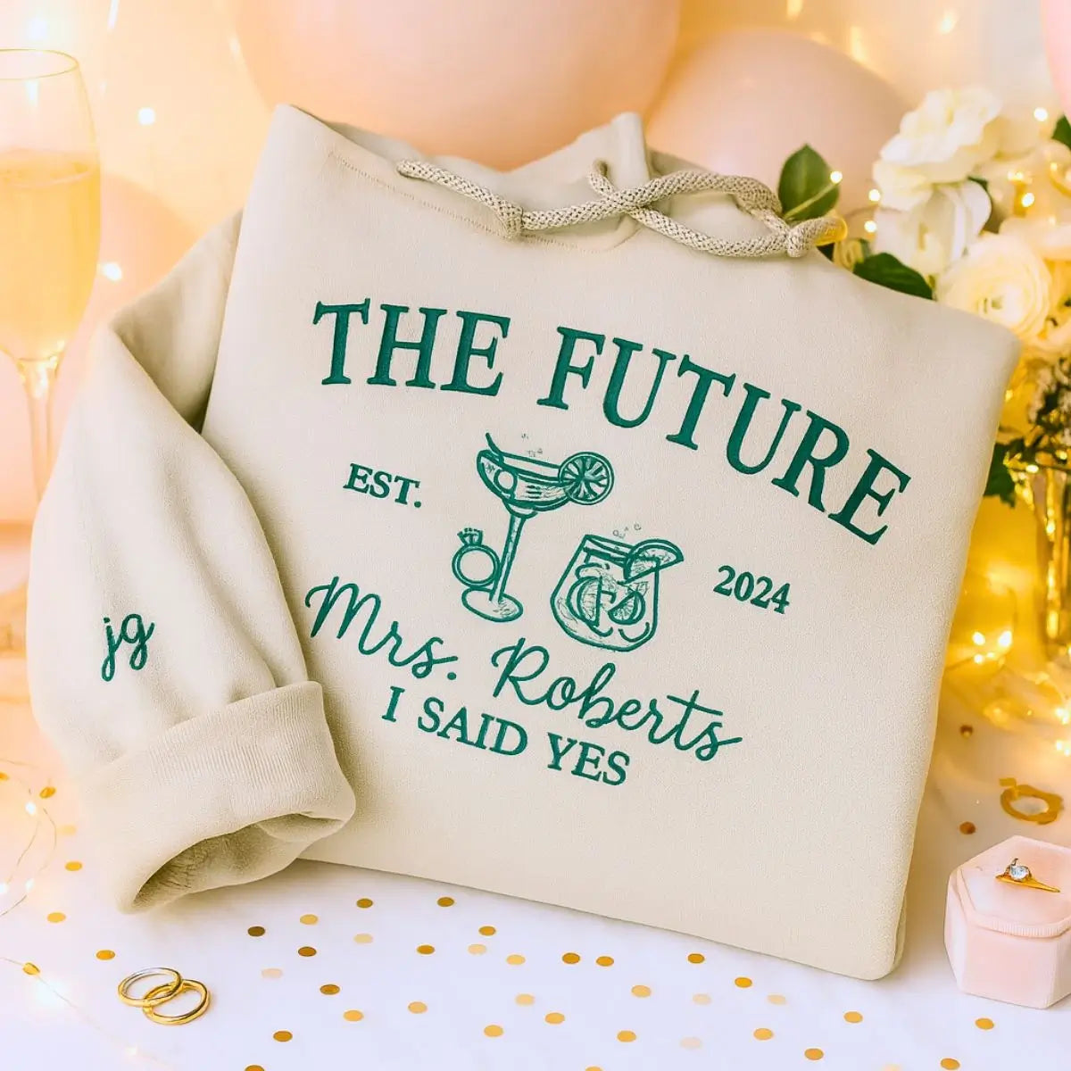 Personalized Future Mrs Custom Embroidered Sweatshirt