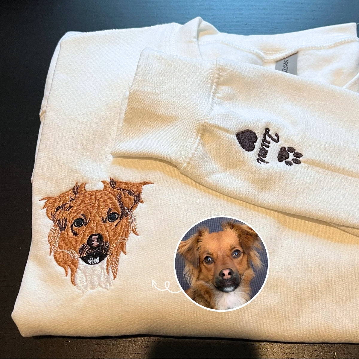 Custom Kokoni Embroidered Sweatshirt - Personalized Dog Lover Gift