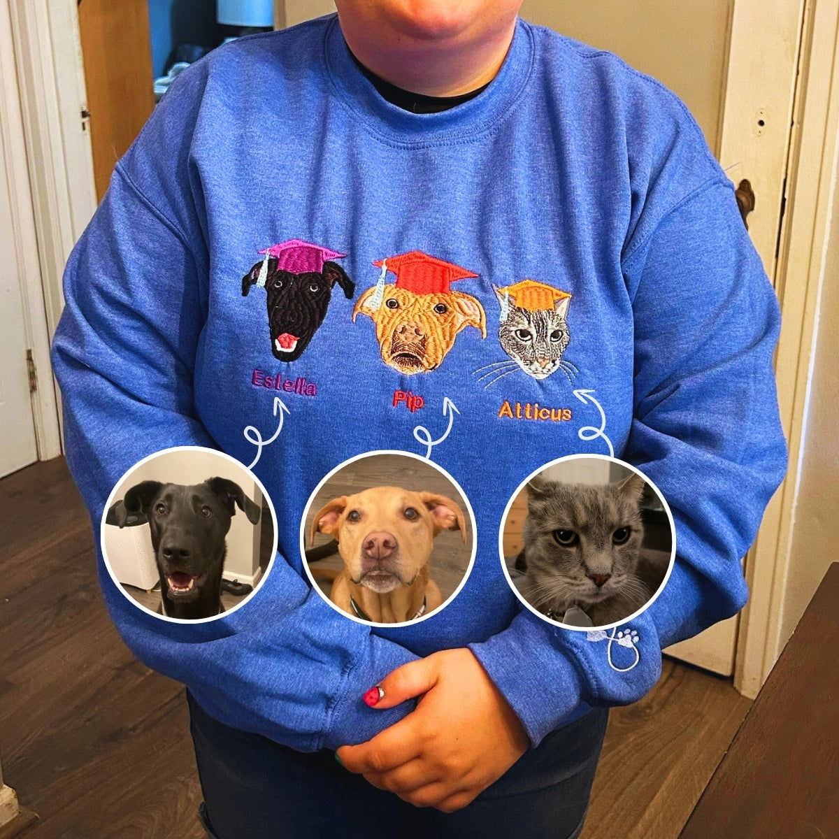 Custom Embroidered Catahoula Sweatshirt - Personalized Pet Lover Gift