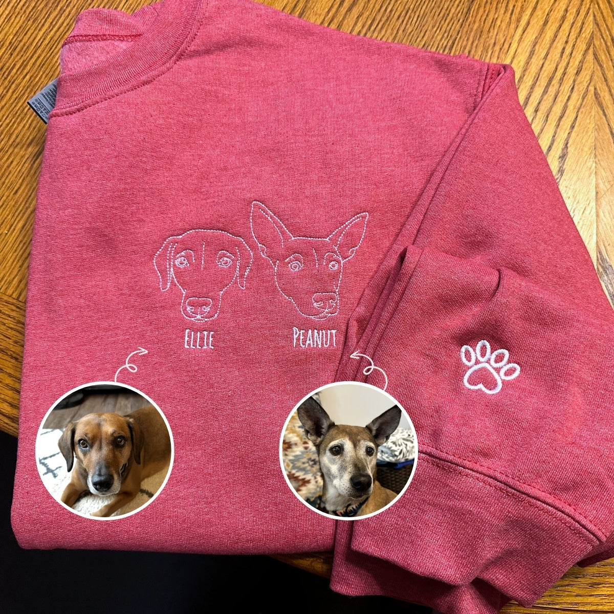 Custom Embroidered Rhodesian Ridgeback Sweatshirt, Tribute to Your Loyal Companion