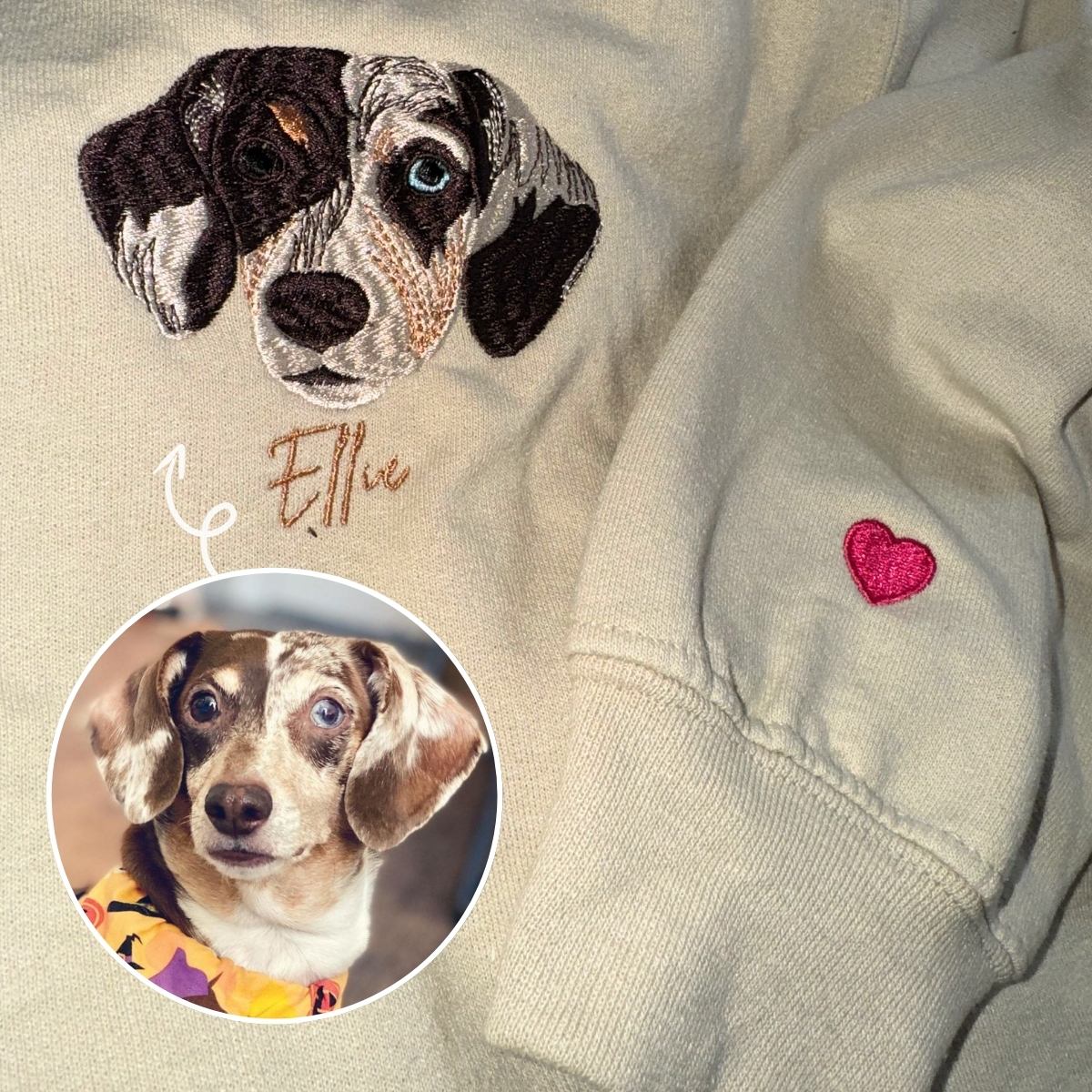 Custom Pug Embroidered Sweatshirt - Personalized Pug Lover Gift