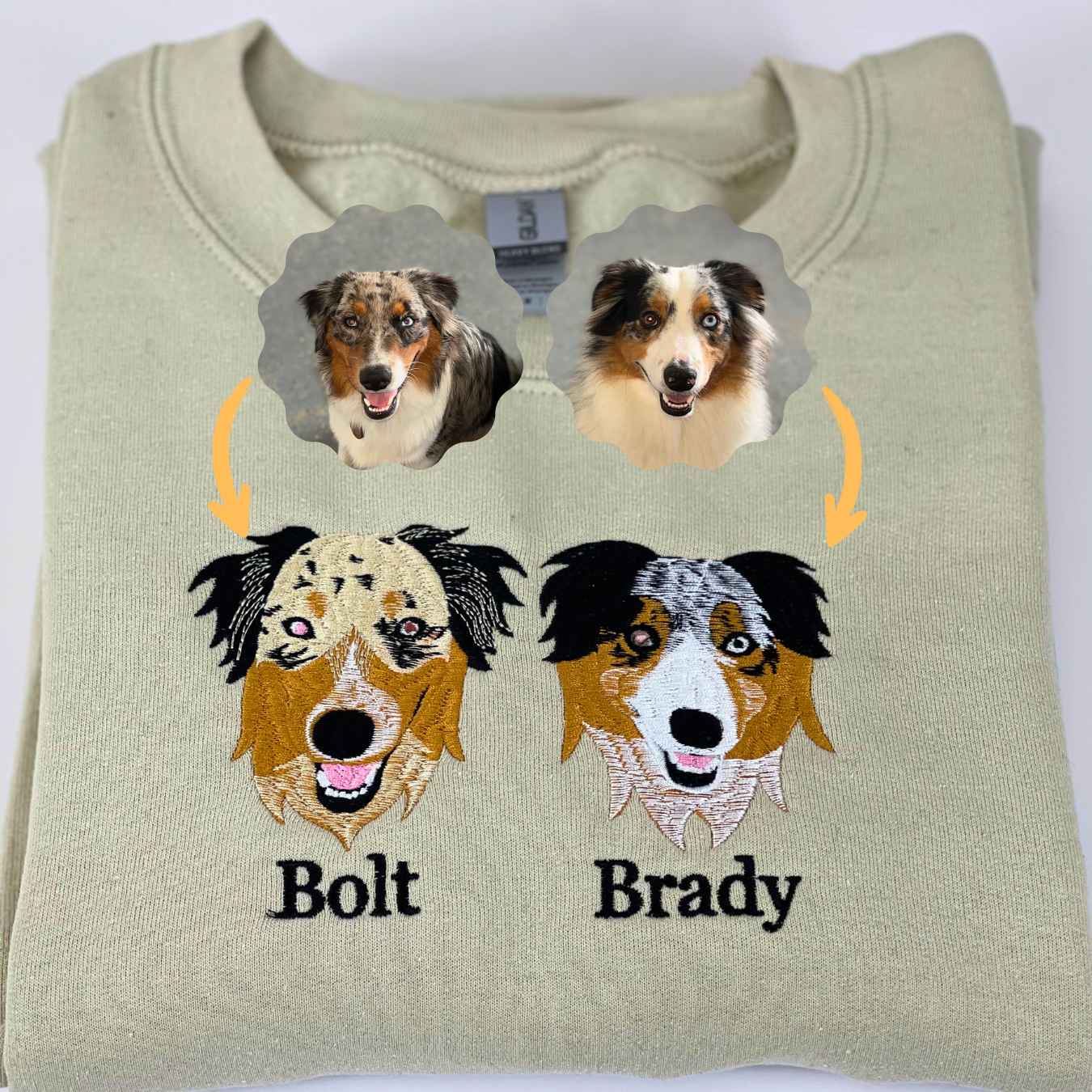 Custom Pug Embroidered Sweatshirt - Personalized Pug Lover Gift