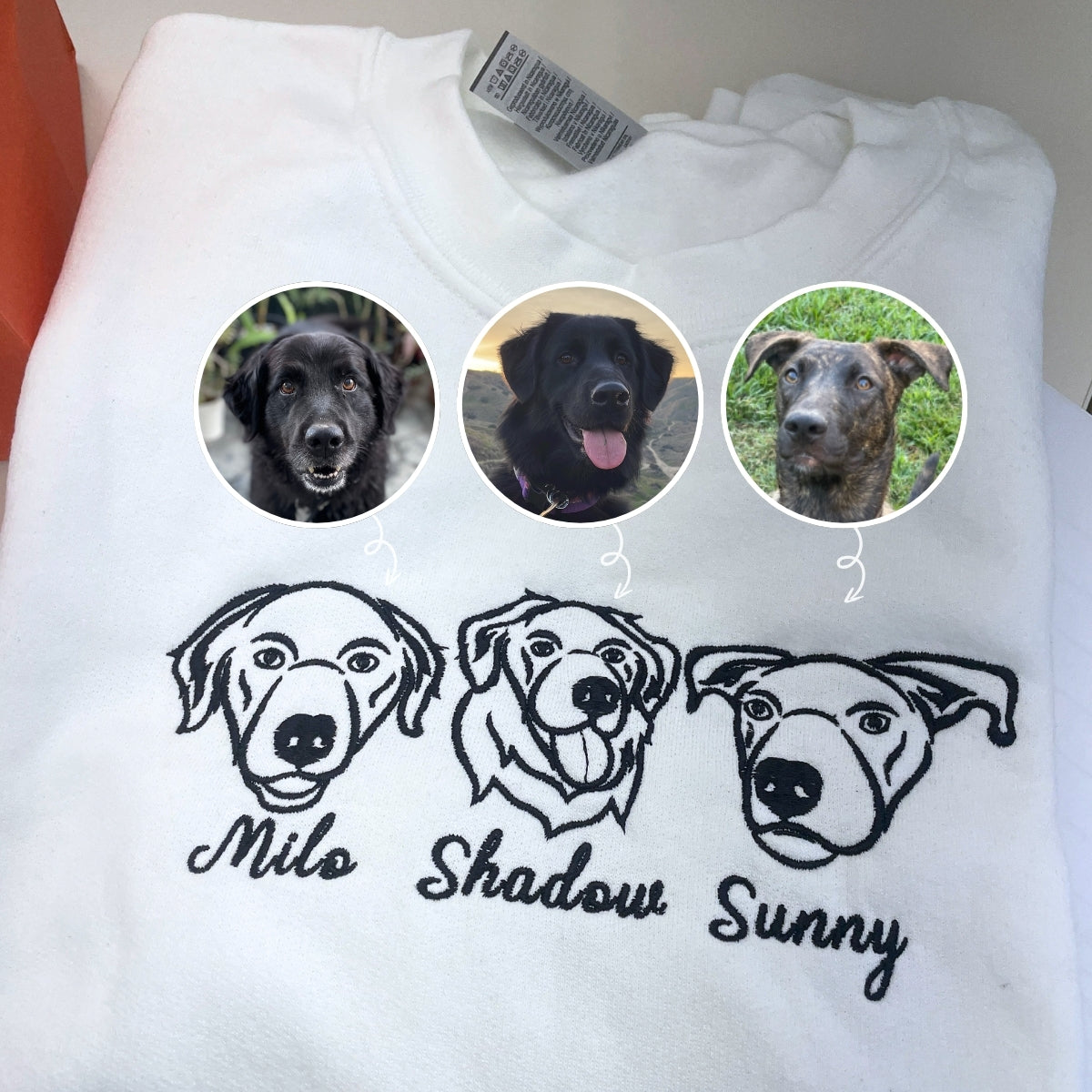 Custom Pug Embroidered Sweatshirt - Personalized Pug Lover Gift