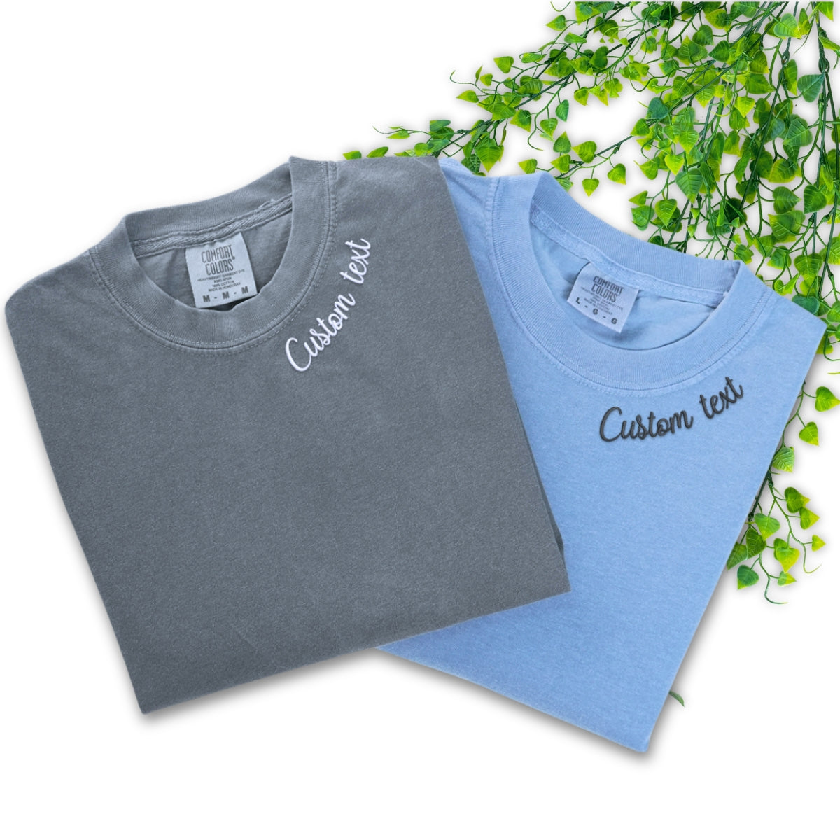 Custom Embroidered Neckline Collar Shirt - Personalized Minimalist Style