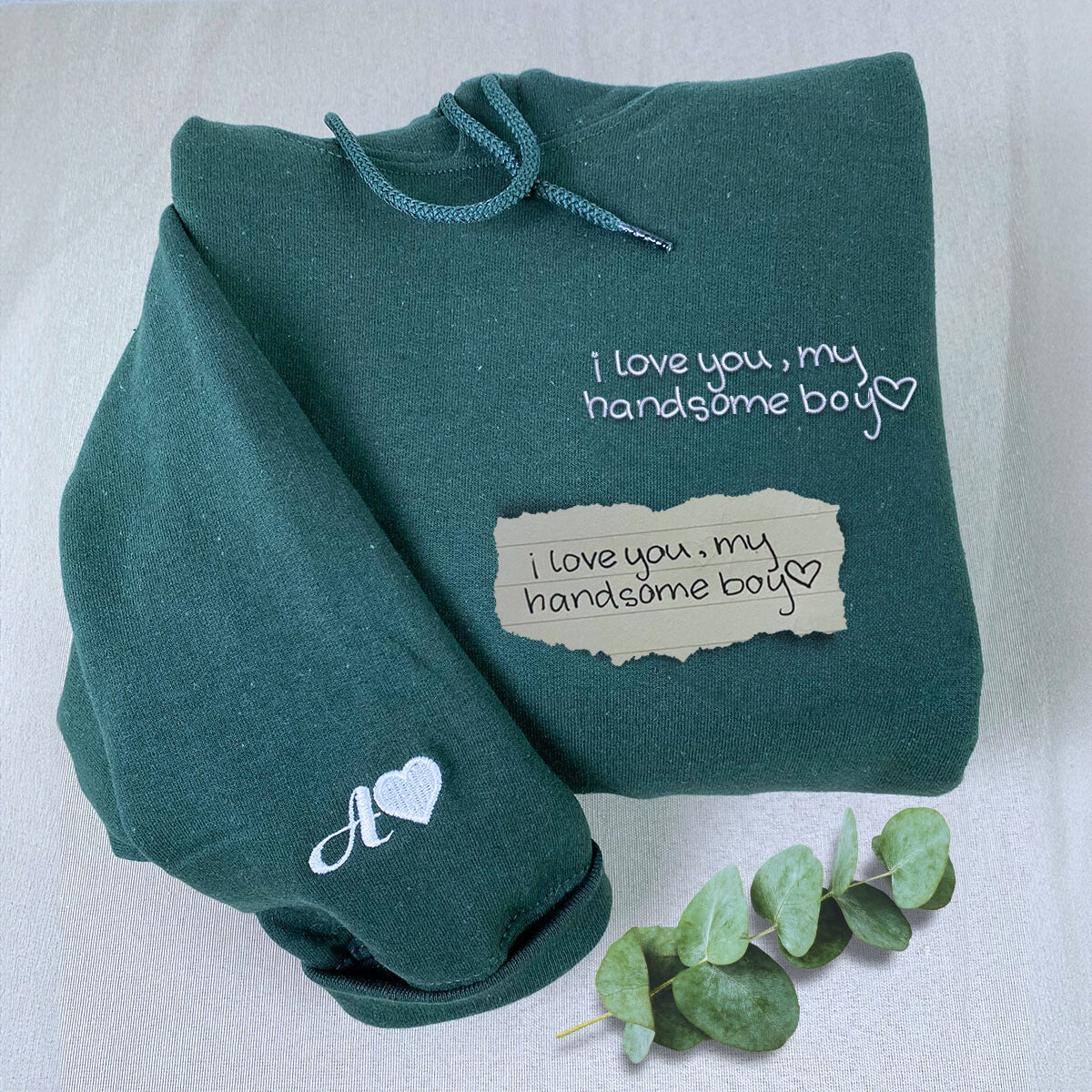 Personalized Handwriting Embroidered Hoodie - Custom Gift Idea