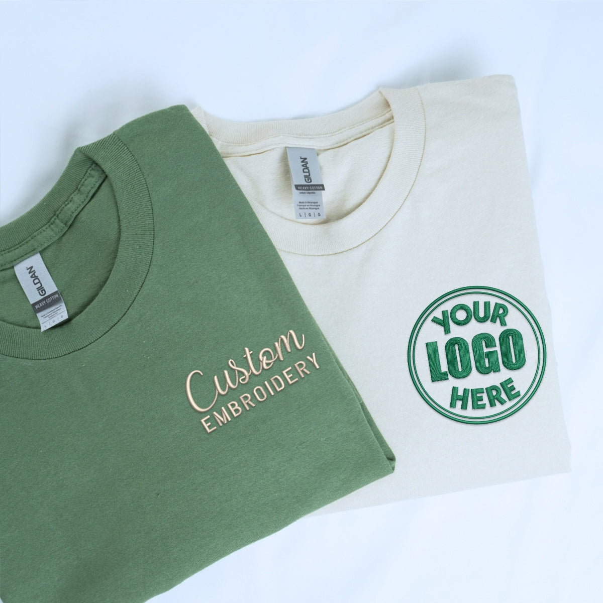 Custom Logo Embroidered T-Shirt - Corporate Branding Essential