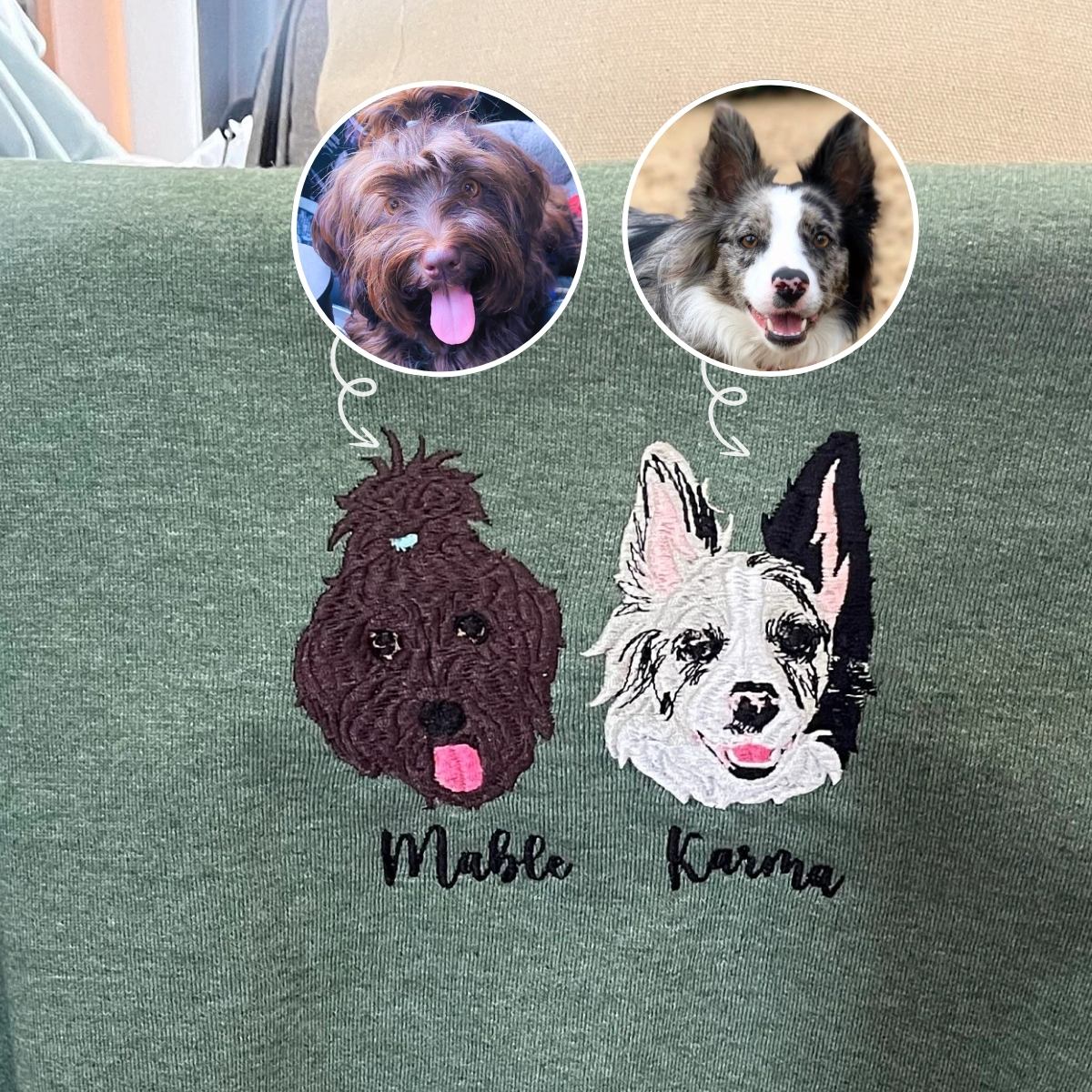 Labradoodle Embroidered Sweatshirt - Soft & Cozy Pet Portrait Apparel
