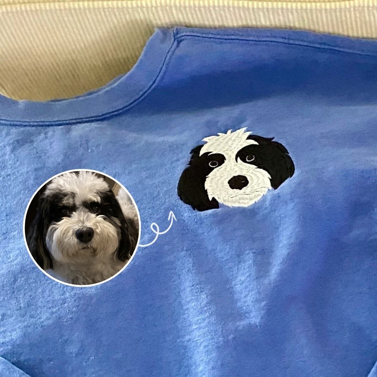 Labradoodle Embroidered Sweatshirt - Soft & Cozy Pet Portrait Apparel