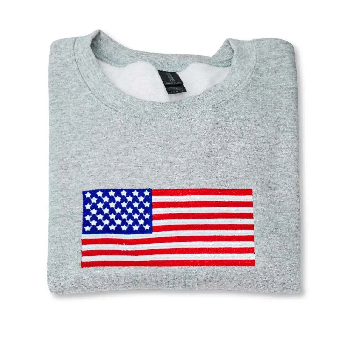 USA Flag Embroidered Patriotic Sweatshirt