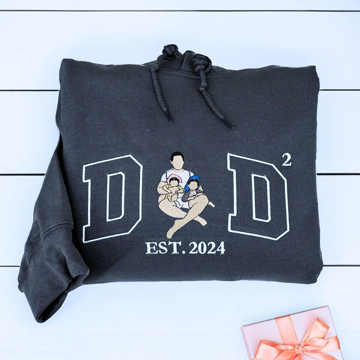 Personalized Dad of Two Embroidered Shirt | Fathers Day Gift