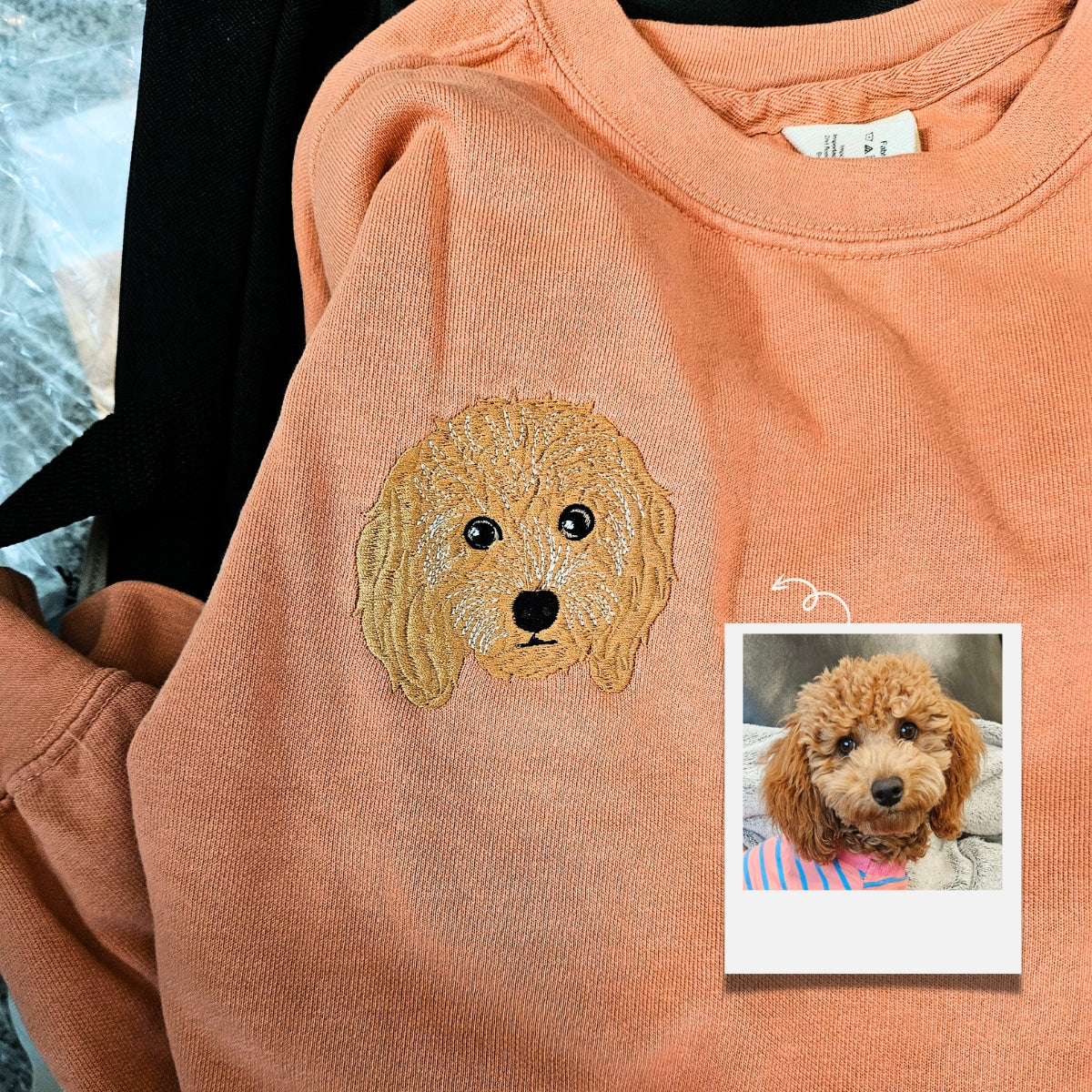 Embroidered Dog Dad Personalized Shirt, Unique Portrait Custom-Shirt