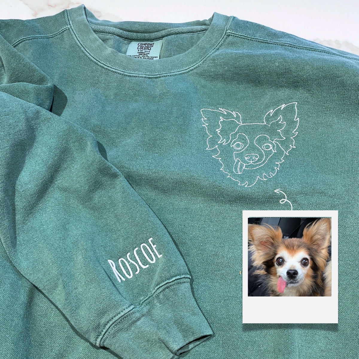 Embroidered Dog Dad Personalized Shirt, Unique Portrait Custom-Shirt